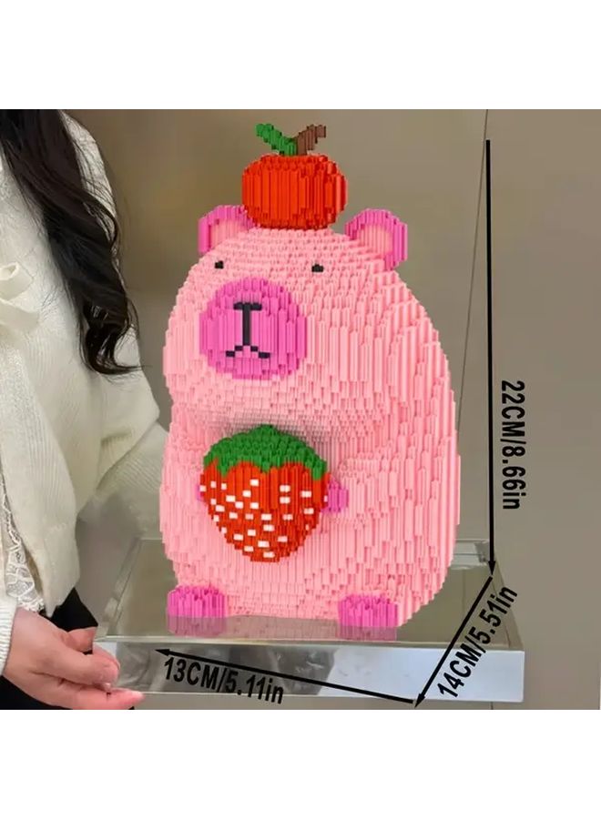 Apple Strawberry Capybara 2095 PCS Building Blocks Set Model 8795 DIY Toy Desktop Decor Gift - Image 2